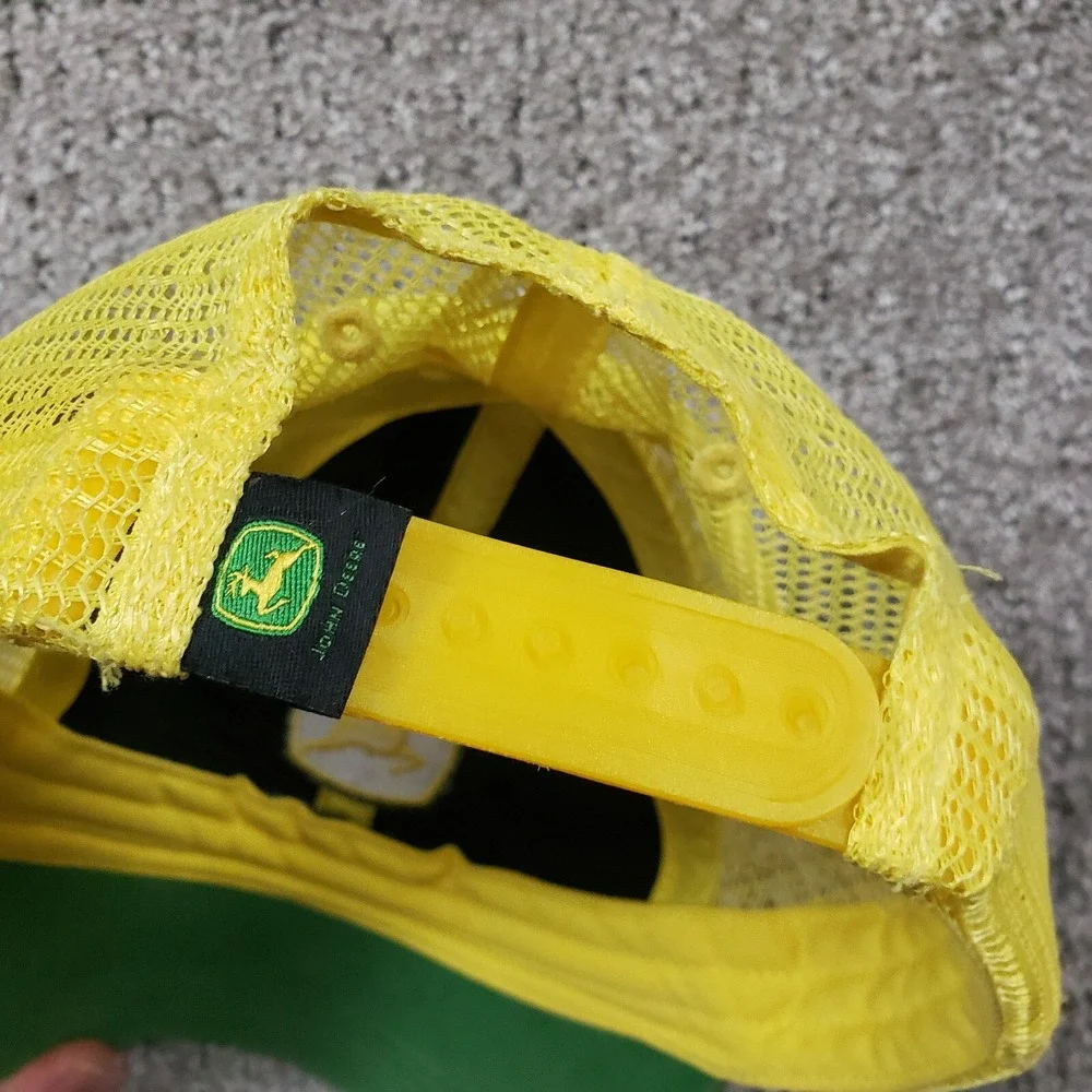 John Deere Hat Youth Snapback Mesh Trucker One size Green/Yellow